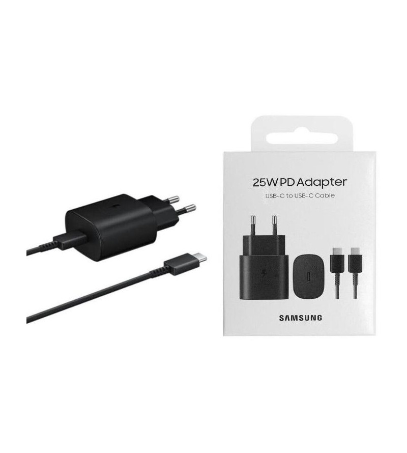 Caricabatteria Originale Samsung EP-TA800XBE 25W con Cavo