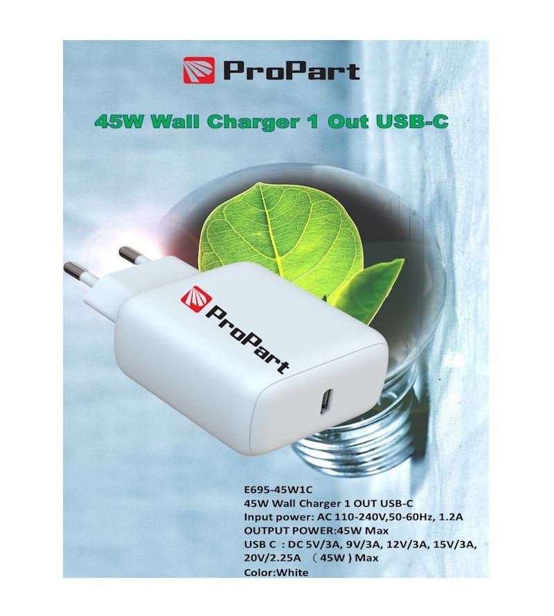 Carica Batterie 45W 1 Output USB-C