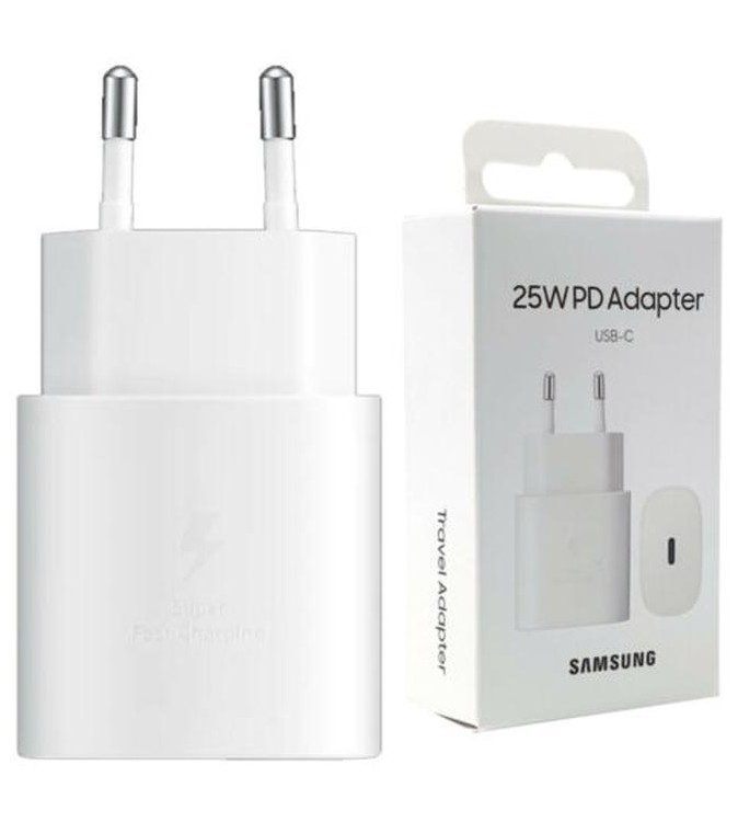 Carica Batteria EP-TA800NWE Samsung USB-C 25W Bianco