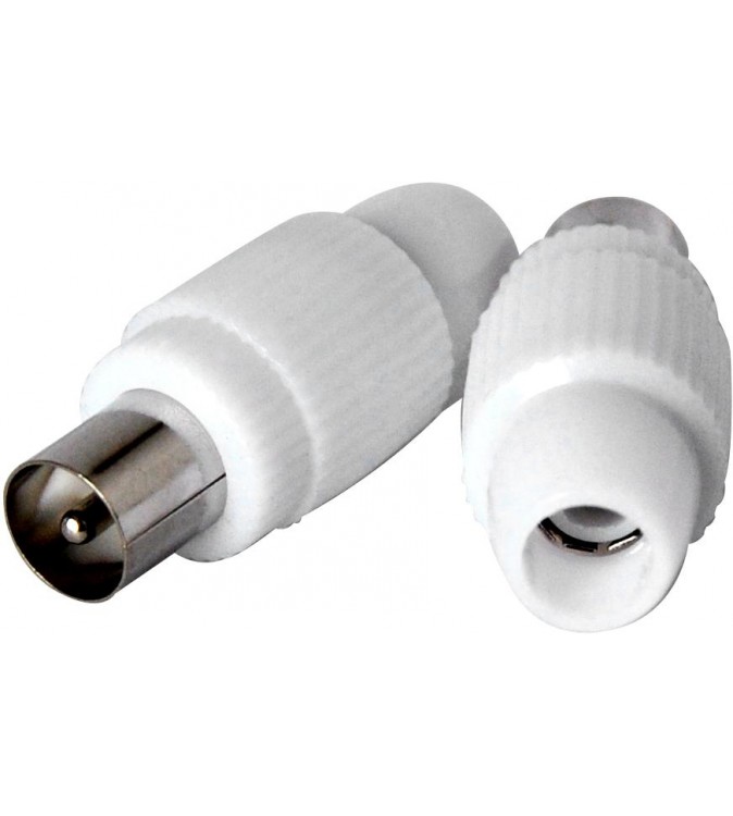 2X Spina antenna TV 75 Ω 9.5mm new