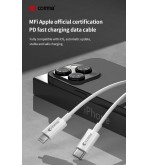 Cavo carica e dati 1,5m 3A Certific. MFI Tipo-C a Lightning