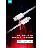 Cavo carica e dati 1,5 m 3A Certific. MFI Tipo-C a Lightning