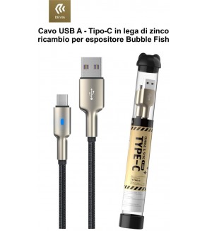 Cavo Usb A - Tipo-C in lega di zinco ricambio per espositore