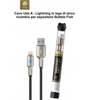 Cavo Bubble Usb A - Lightning lega zinco ricambio Espositore