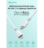 Cavo Certificato GRS da Tipo C a Lightning 27W 3A 1 Mt PD