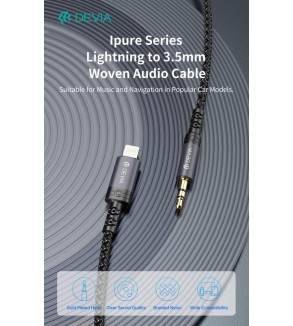 Cavo Audio da Lightning a Jack 3.5mm lunghezza 1 mt
