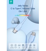 Cavo silicone Jelly da Tipo-C a Tipo-C 3A 60W 1.2M Bianco