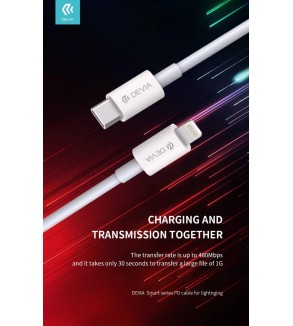 Cavo Carica rapida PD Tipo-C Lightning 3A Bianco