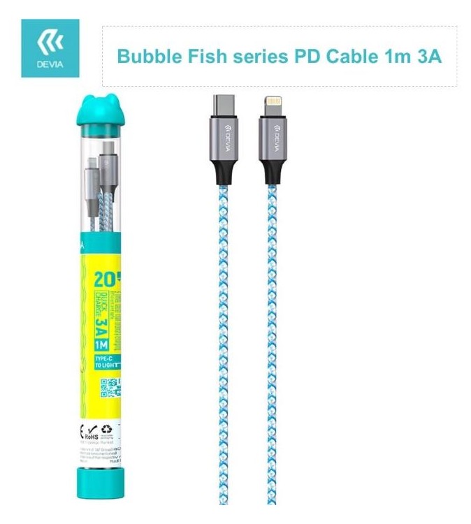 Cavo Bubble Tipo-C - Lightning 3A 27W Per carica rapida PD