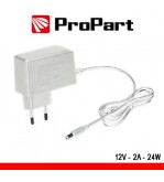 Alimentatore Switching tensione cost 12Vdc 2A (24W) Bianco