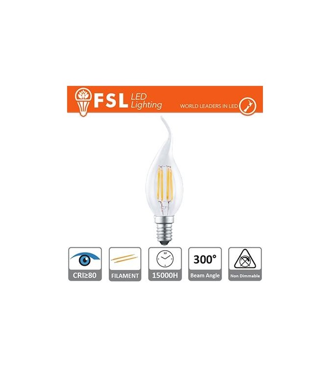 Lampada Filamento Colpo di Vento - 4W 2700K E14 400LM