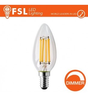 Lampada Filamento Oliva - 4W 4000K E14 Dimmerabile