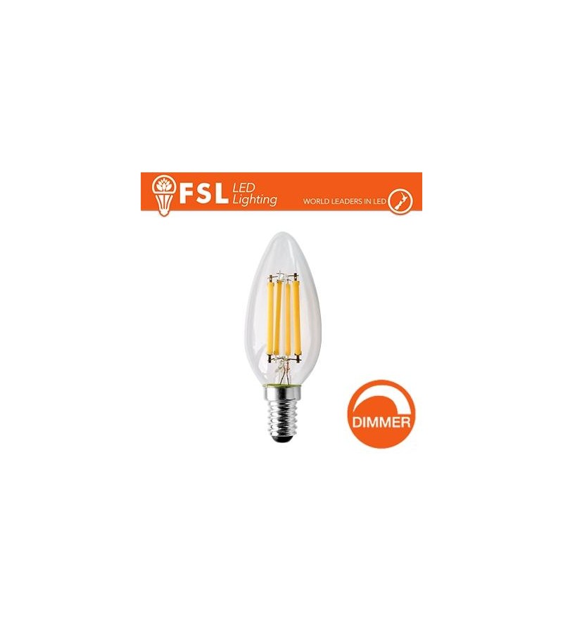 Lampada Filamento Oliva - 4W 4000K E14 Dimmerabile