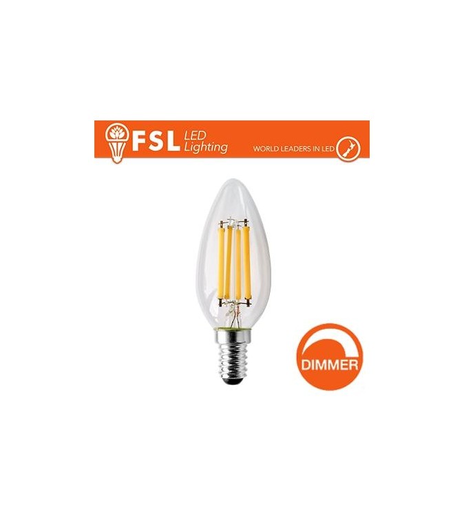 Lampada Filamento Oliva - 4W 4000K E14 Dimmerabile