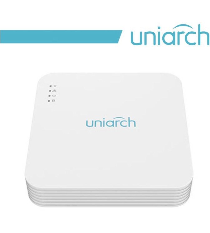 NVR Uniarch 4 Canali 8 Megapixel, 4 Porte PoE