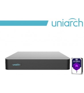 NVR Uniarch 10 Canali 8 Megapixel, senza PoE,1 HardDisk 1TB