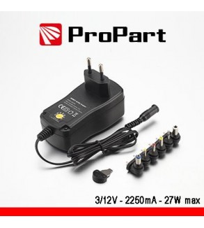 Alimentatore Switching Multitensione 3-12V 2250mA 27W max