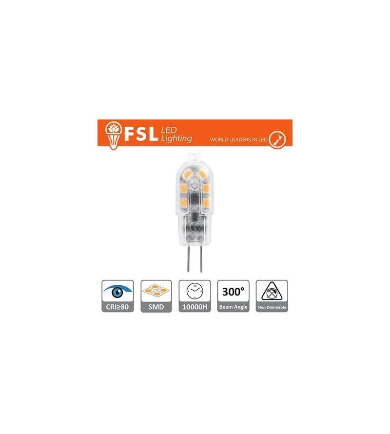 G4 - 1.5W 4000K 125LM 300º 39x12x10mm CRI80 DC-12V