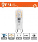 G9 - 2.2W 4000K 235LM 300º 48x16x12mm CRI80 AC-230V