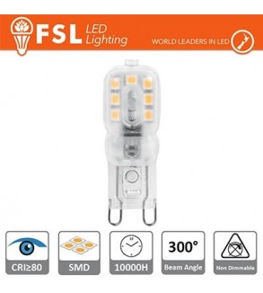 G9 - 2.2W 4000K 235LM 300º 48x16x12mm CRI80 AC-230V