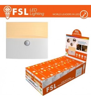 Luce notturna ricaricabile con sensore di movimento con espositore