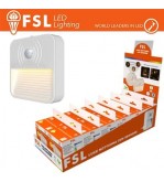 Luce notturna quadrata con sensore di movimento bispina con espositore