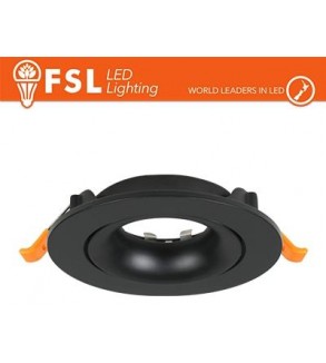 Ghiera orientabile TONDA - Alluminio verniciato a polvere, foro 90mm NERA