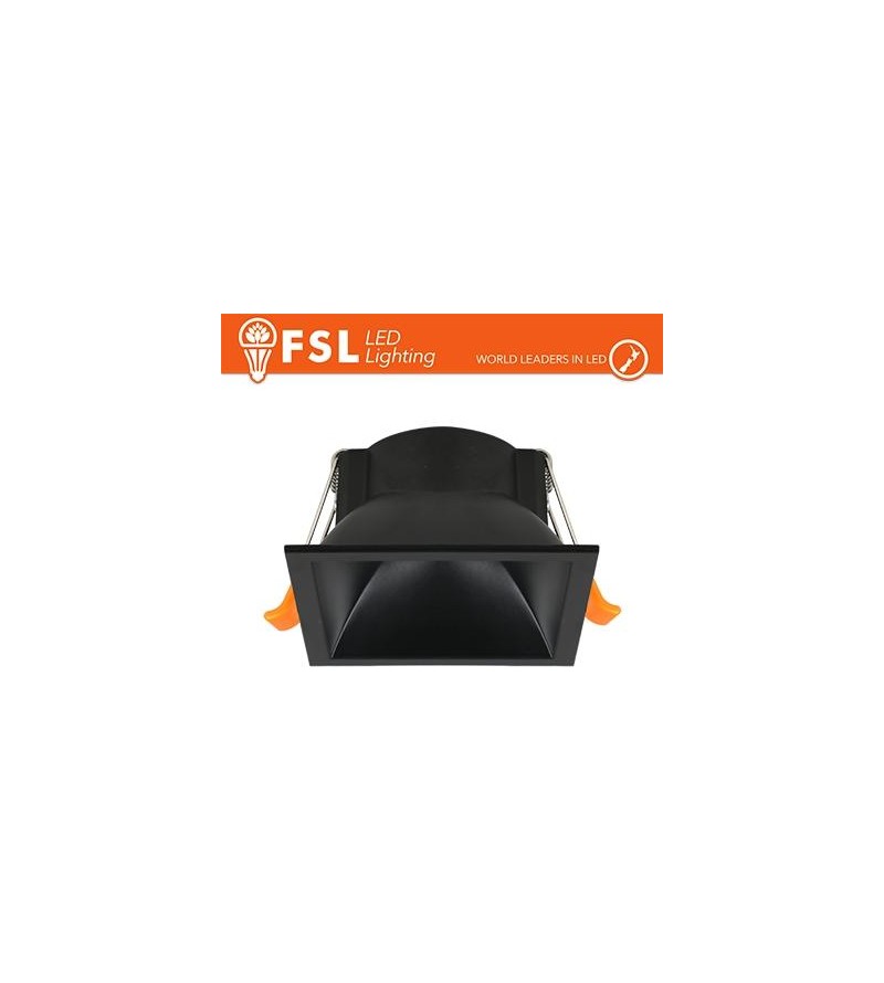 Ghiera fissa QUARDATA - Alluminio verniciato a polvere, foro 75*75mm NERO