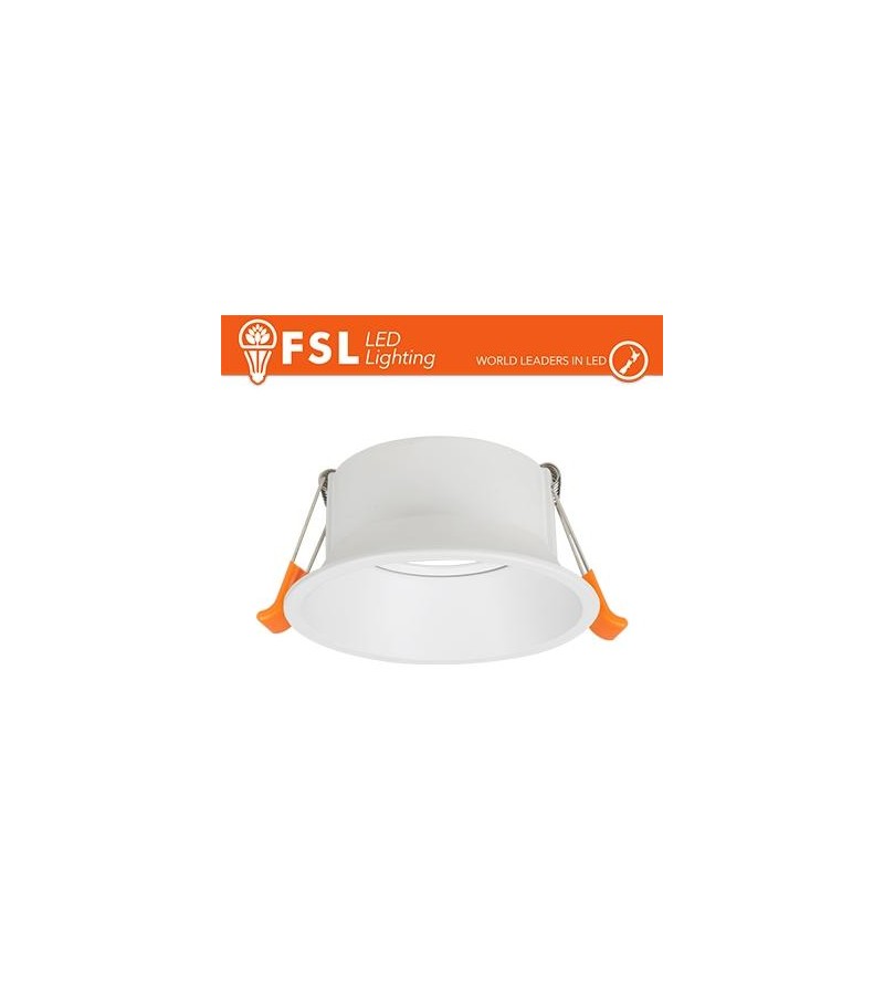 Ghiera orientabile TONDA - Alluminio verniciato a polvere, foro 83mm BIANCA