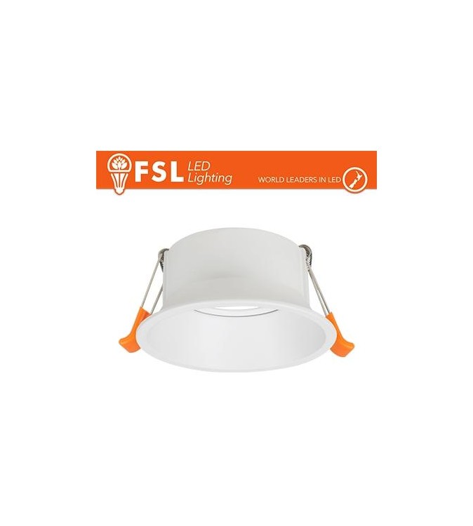 Ghiera orientabile TONDA - Alluminio verniciato a polvere, foro 83mm BIANCA