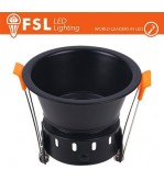 Ghiera fissa TONDA - Alluminio verniciato a polvere, foro 75mm BIANCA