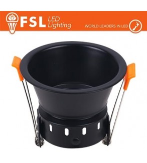Ghiera fissa TONDA - Alluminio verniciato a polvere, foro 75mm BIANCA