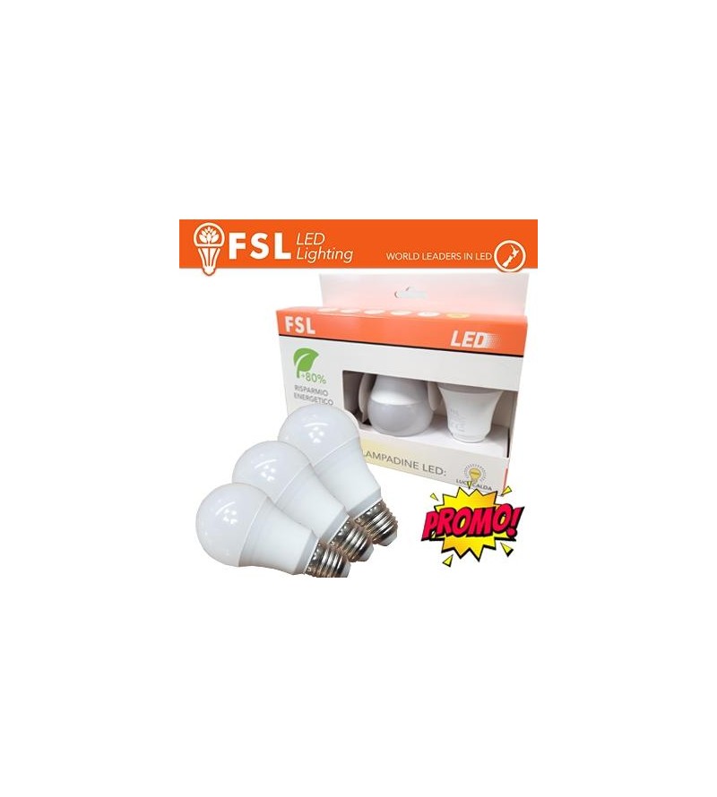 Lampada Goccia: Confezione PROMO 3PACK - 9W 3000K 