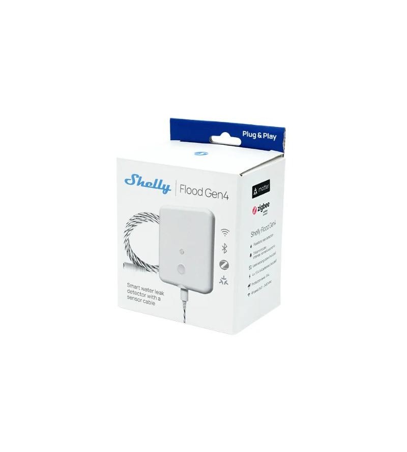 Shelly Flood Gen4 - Sensore allagamento Wi-Fi/ZIgbee/BT Gen4 + cavo 2m