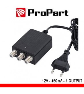 Alimentatore per amplificatori d'antennaTV 12V 450mA 2uscite