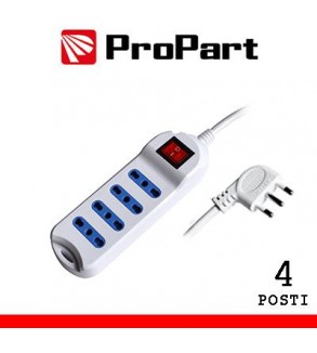 Multipresa 4pos bipasso spina16A +interr.