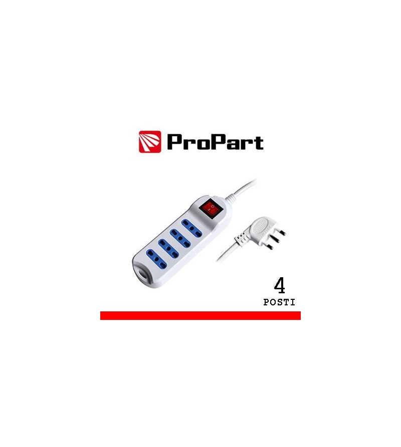 Multipresa 4pos bipasso spina16A +interr.