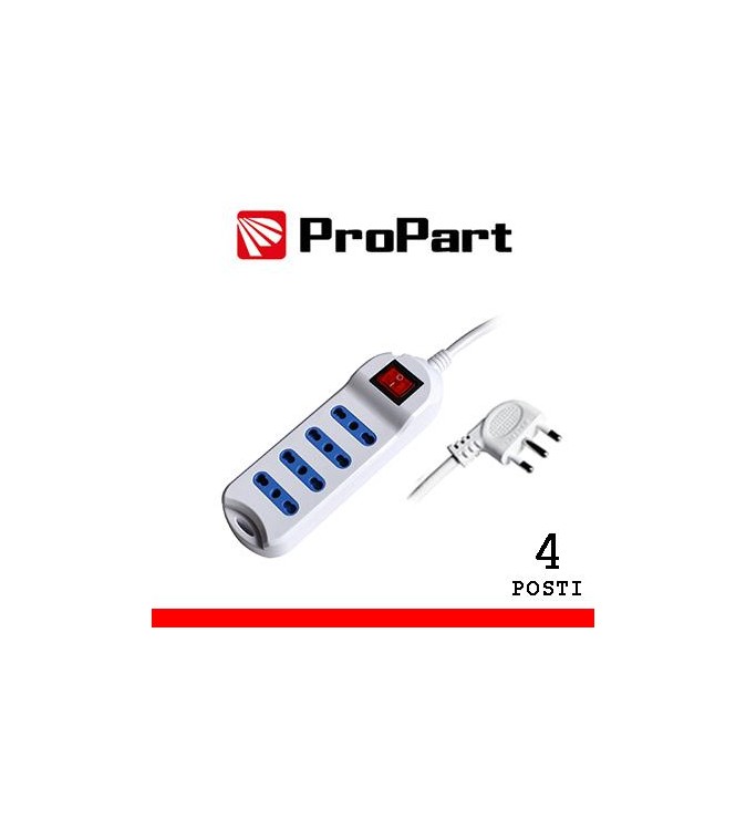 Multipresa 4pos bipasso spina16A +interr.