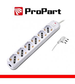 Multipresa 6pos bipasso/schuko + interrutt nuovo modello Spina 16A