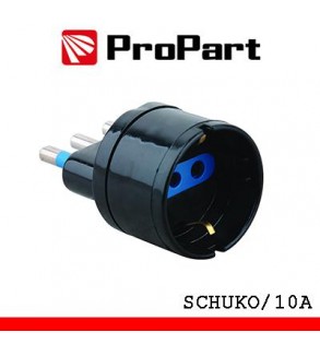 Adattatore schuko spina16A nero