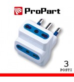 Adattatore triplo 3pos bipasso spina16A polybag