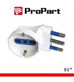 Adattatore schuko 90° spina16A salvaspazio