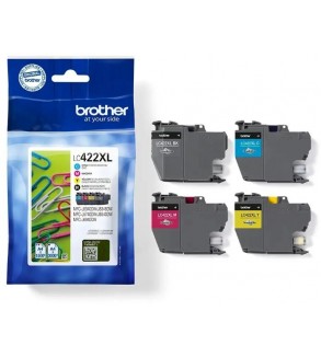 CARTUCCE ORIGINALE BROTHER MULTIPACK LC-422XL NERO+COLORI