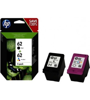 CARTUCCE ORIGINALE HP MULTIPACK NERO E COLORE HP 62 