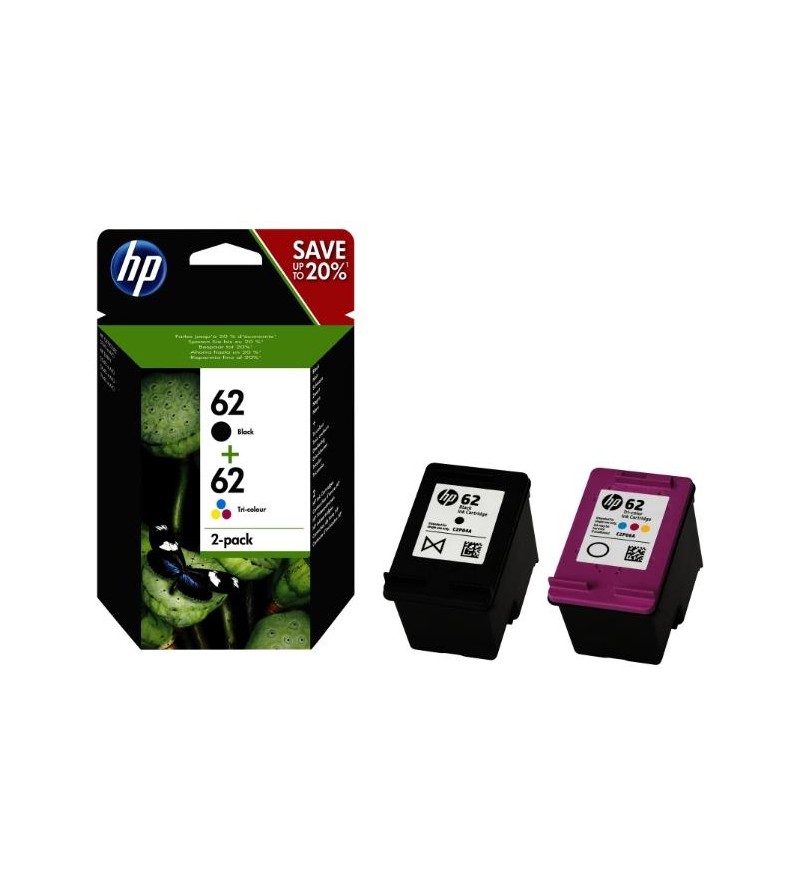 CARTUCCE ORIGINALE HP MULTIPACK NERO E COLORE HP 62 