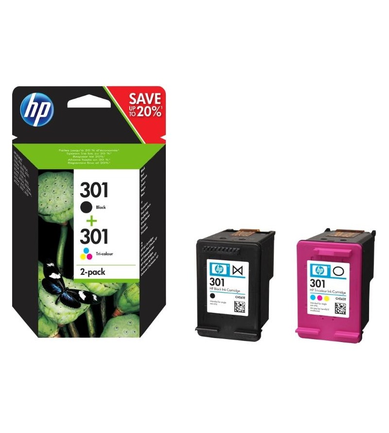CARTUCCE ORIGINALE HP MULTIPACK NERO E COLORE HP 301 