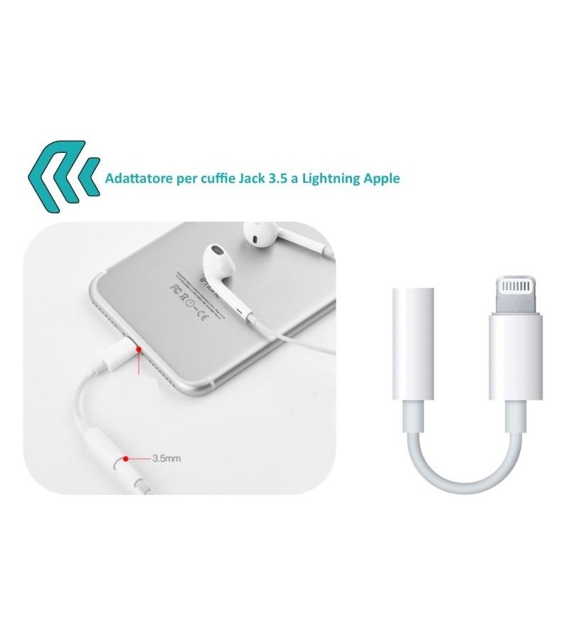 Adattatore per Audio Jack 3,5 a Apple Lightning iPhone