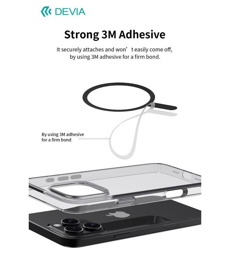 Adesivi Magnetici universali per magsafe su cover 2pz Bianco e Nero