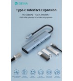 HUB 5 in 1 da tipo C a USB*2+tipo C+PD 100 W+RJ45 serie Leopard
