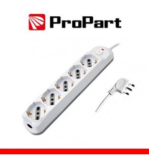 Multipresa 5pos bipasso/schuko + interrutt nuovo modello